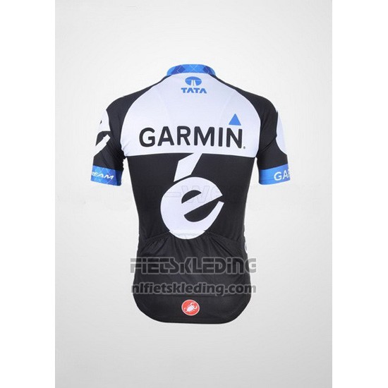 2011 Fietskleding Garmin Cervelo Wit en Zwart Korte Mouwen en Koersbroek
